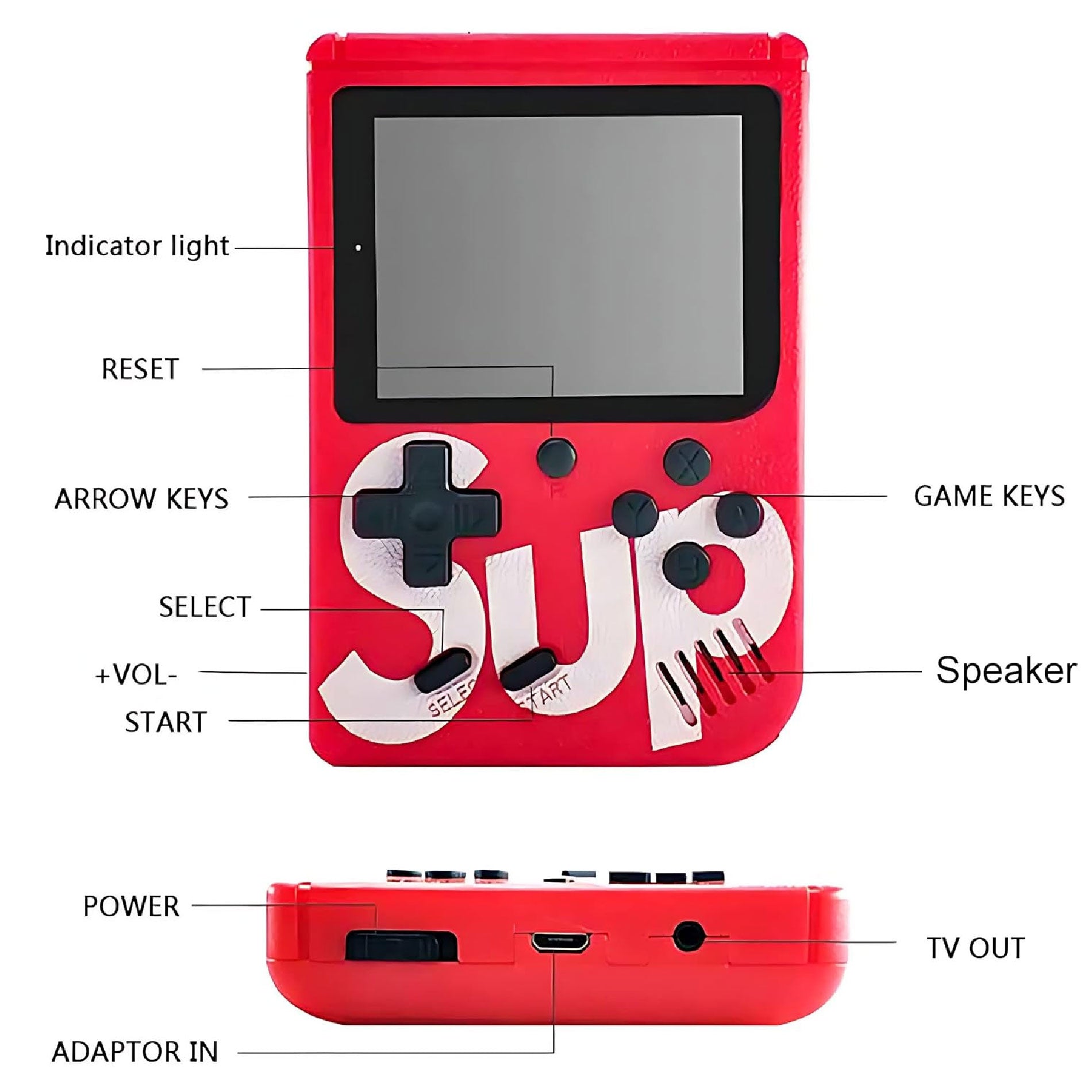 Mini Consola SUP Retro 400 Juegos